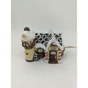 1994 Porcelain Bisque Santa's Village SANTAS CANDY SHOP Hand Painted Handcrafted
